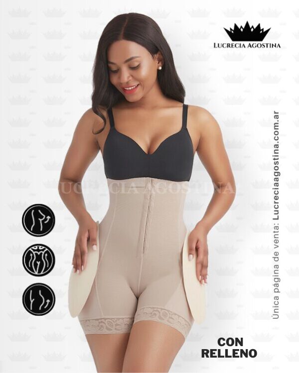 FAJA STRAPLESS CON AUMENTO <b>ALMOHADILLA EN GLÚTEOS Y CADERAS</b>
