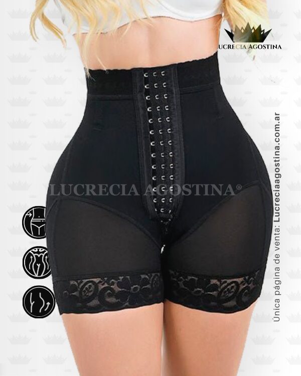 FAJA SHORT CON VARILLAS <b>3 NIVELES</b> CIERRE PERINEAL