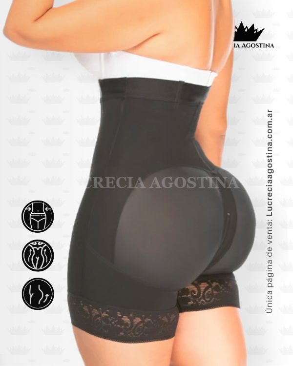 SHORT FAJA STRAPLESS <b>MODELADORA</b> CIERRE PERINEAL